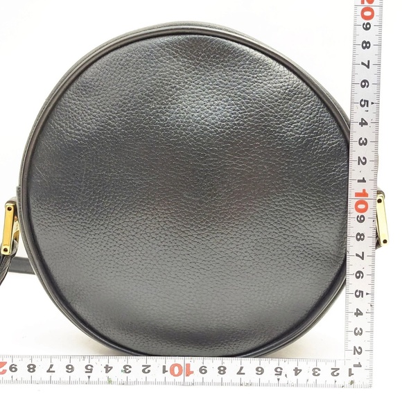 MCM Black and Gold Round Leather Crossbody - Picture 2 of 4